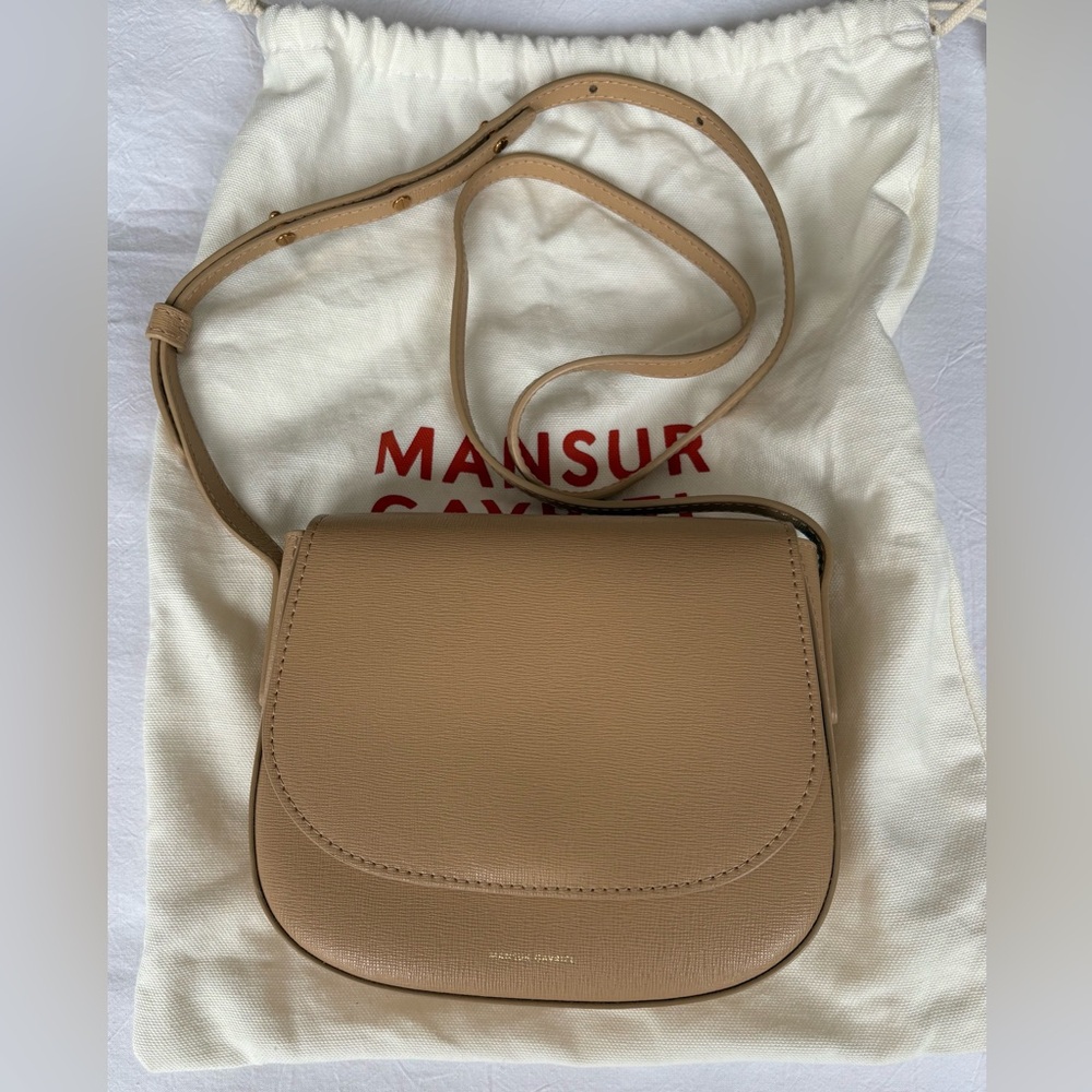 NWOT Mansur Gavriel Mini Classic Leather Saddle Crossbody Bag - Picture 6 of 10